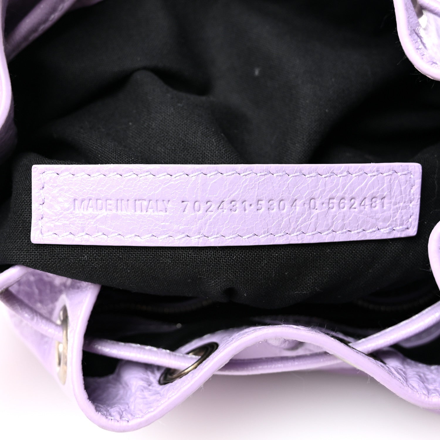 Balenciaga Agneau Arena Le Cagole Bucket Bag XS Lilac 8 of 11