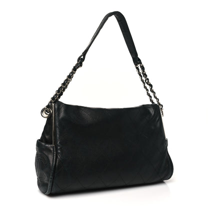 Chanel Lambskin Stitched Medium Ultimate Soft Tote Black 2 of 12