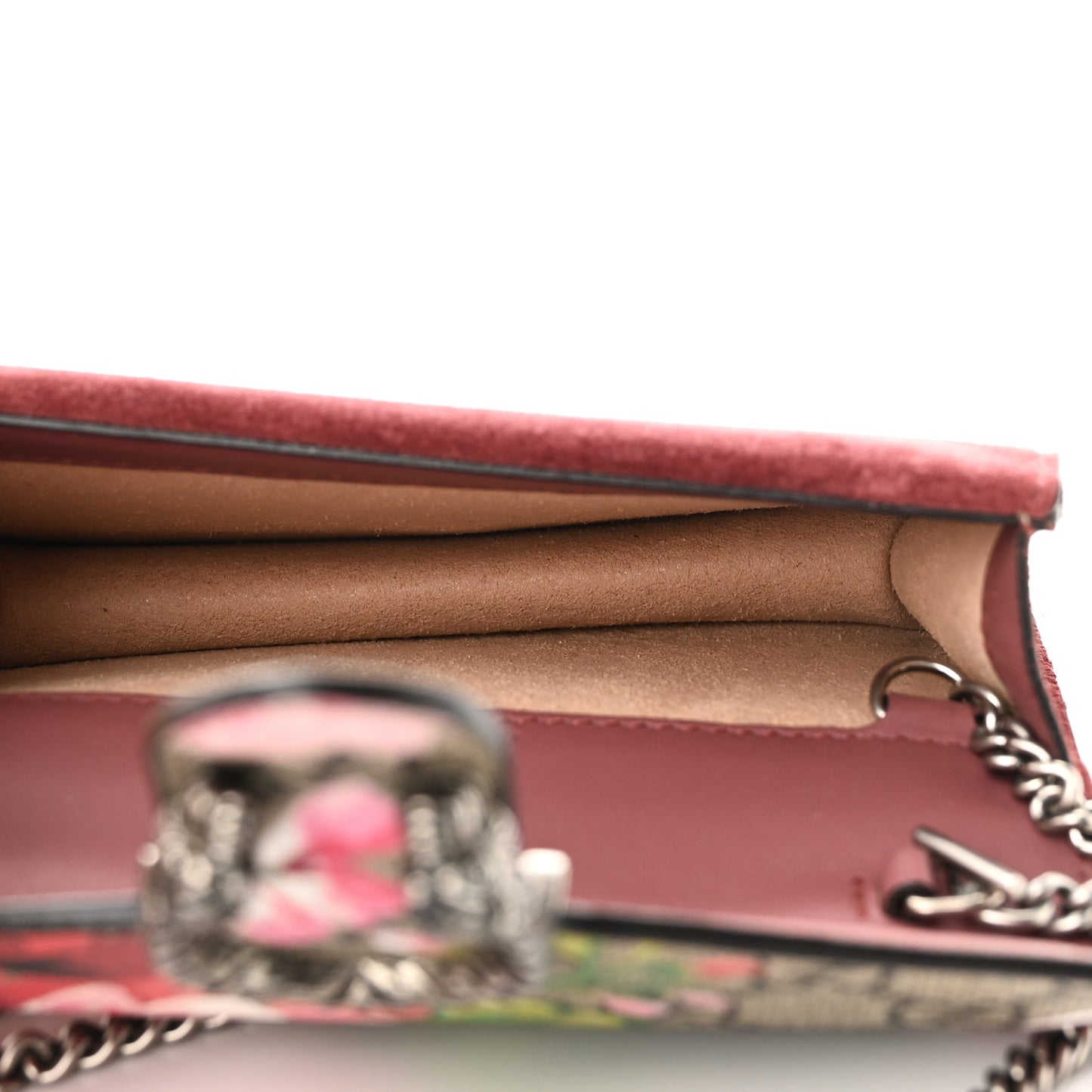 GG Supreme Monogram Blooms Super Mini Dionysus Shoulder Bag Beige Multicolor Dry Rose