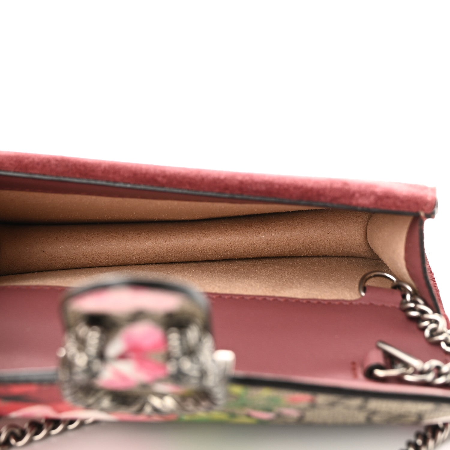 Gucci GG Supreme Monogram Blooms Super Mini Dionysus Shoulder Bag Beige Multicolor Dry Rose 5 of 9