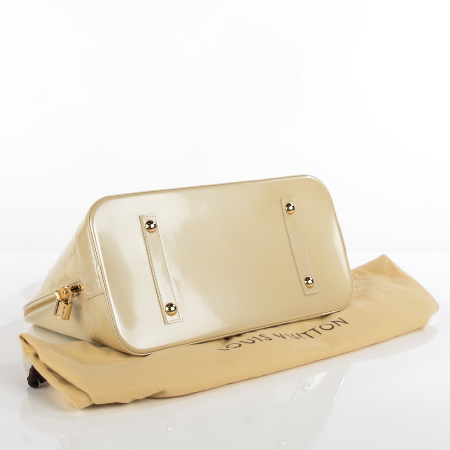 Louis Vuitton Vernis Alma GM Blanc Corail 4 of 8