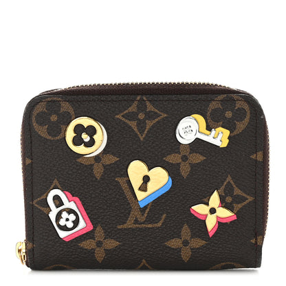 Louis Vuitton Monogram LV Love Lock Zippy Coin Purse 1 of 9