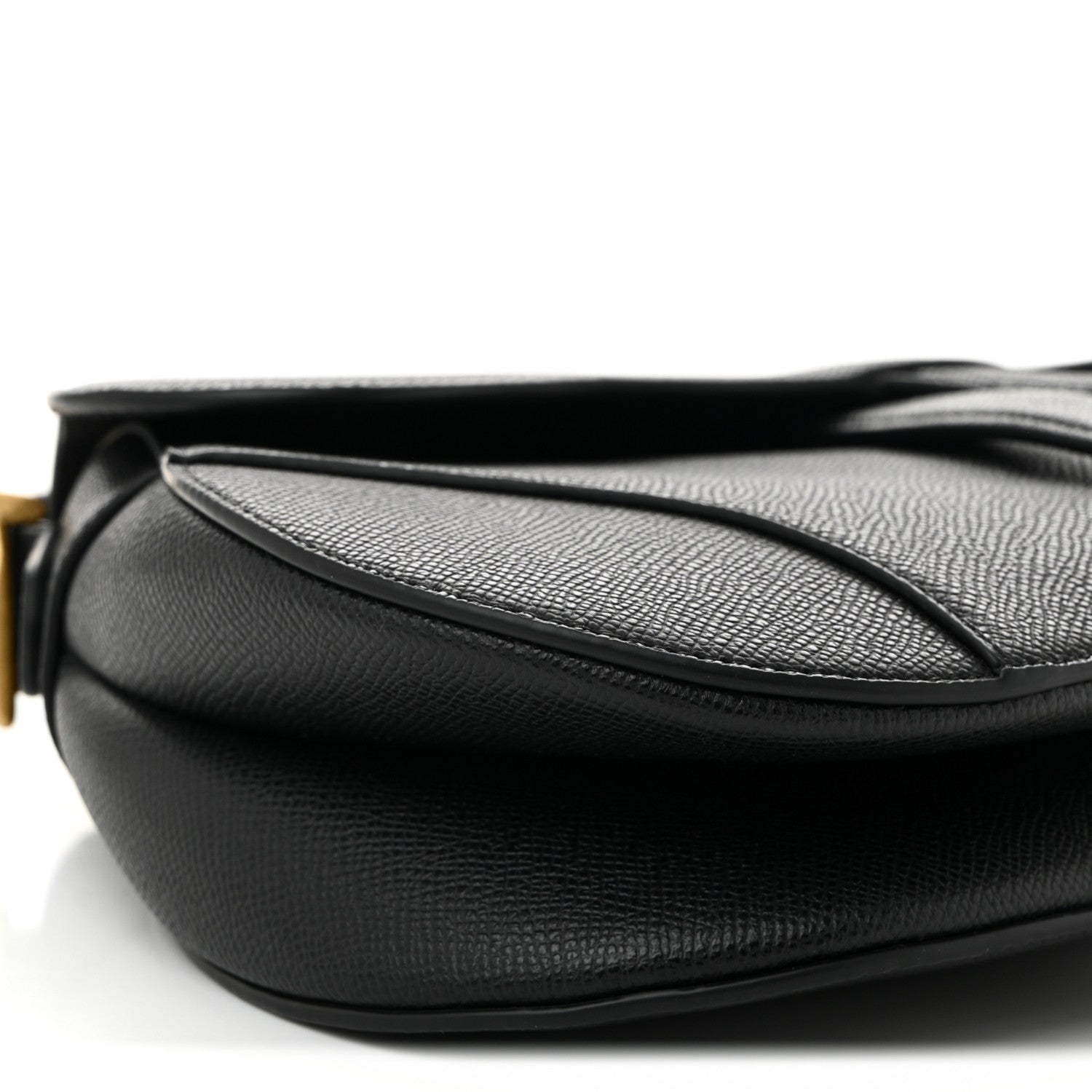 Christian Dior Grained Calfskin Saddle Bag Black 9 of 10