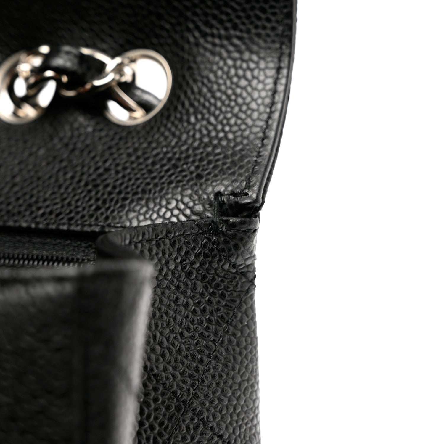 Chanel Caviar Quilted Jumbo Single Flap Black 10 of 11