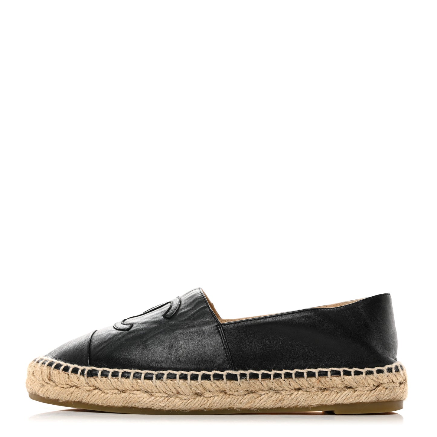 Lambskin CC Espadrilles 37 Black