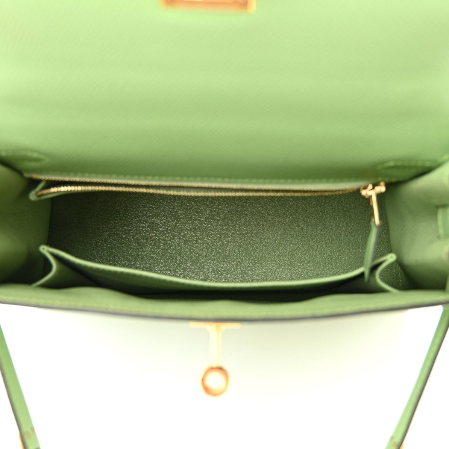 Hermes Epsom Kelly Sellier 25 Vert Criquet 5 of 12