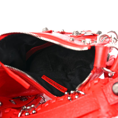 Balenciaga Agneau Arena Pierced Le Cagole Shoulder Bag XS Tomato Red 6 of 10