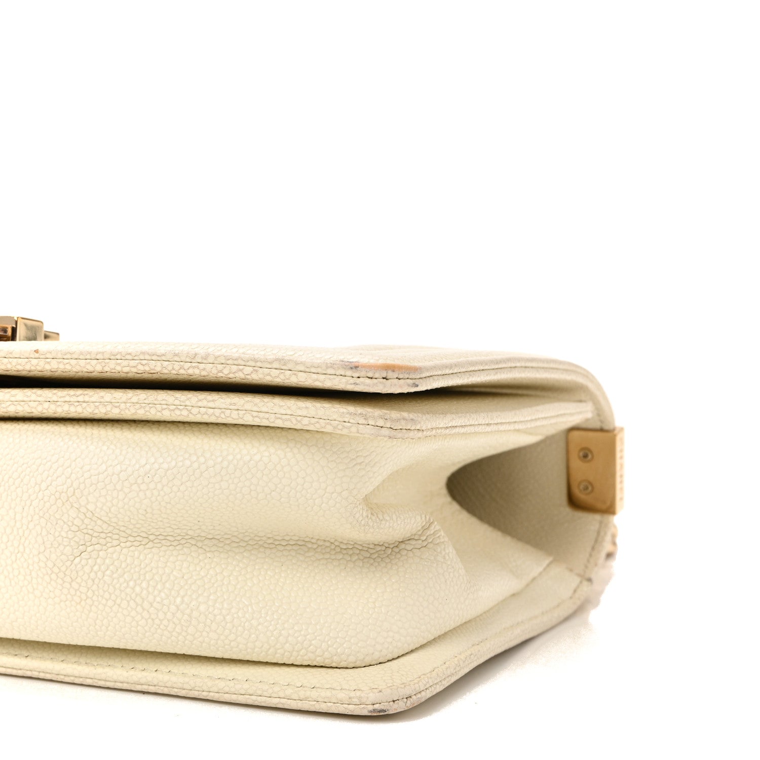 Chanel Caviar Quilted Medium Boy Flap White 10 of 10