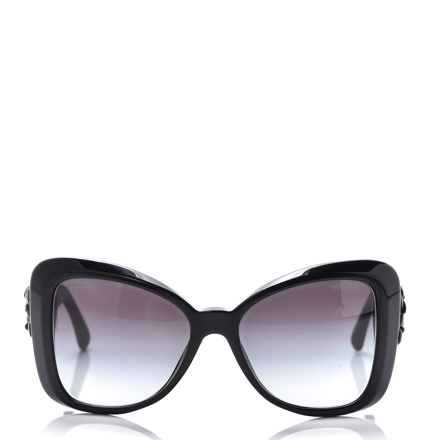 Chanel Lambskin Camellia CC Sunglasses 5317-Q Black 2 of 7