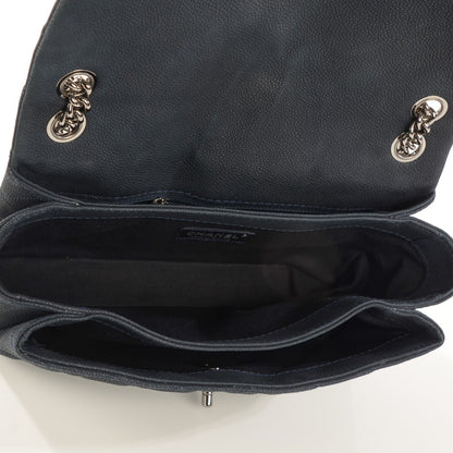 Chanel Iridescent Caviar Quilted Medium Lady Pearly Flap Navy Blue 5 of 8