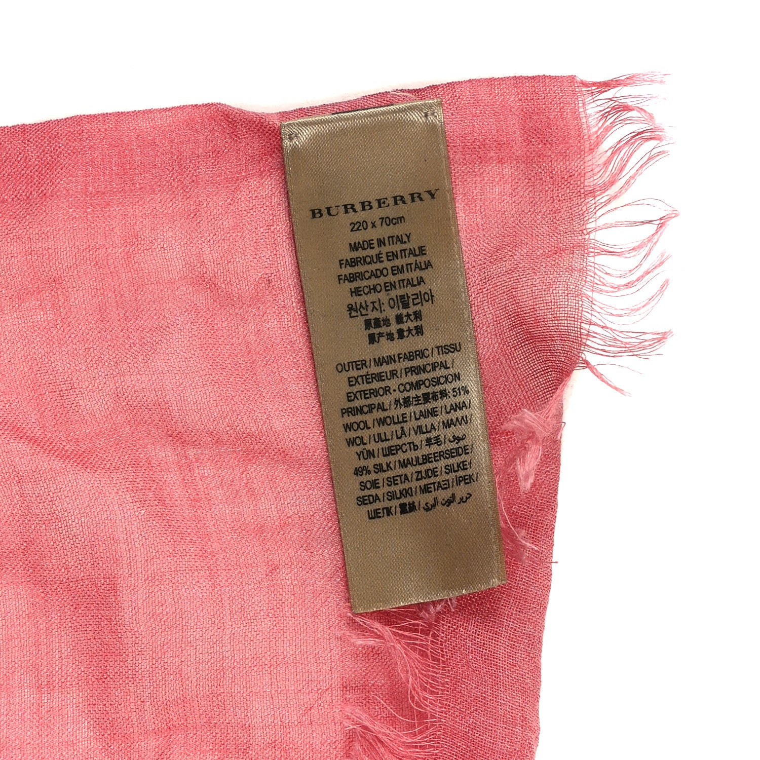 Burberry Wool Silk Gauze Ombre Giant Check Scarf Trench 3 of 5