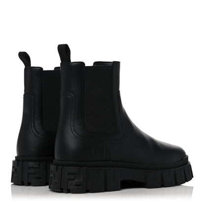 Fendi Calfskin Rubber Fendi Force Chelsea Boots 37 Black 4 of 15