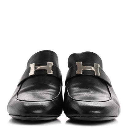 Hermes Goatskin Paradis Mules 40 Black 3 of 11
