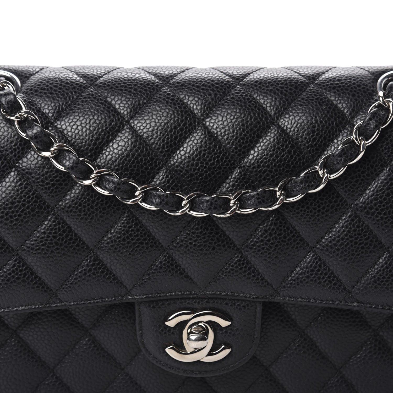 Chanel Caviar Quilted Medium Double Flap Black 14 of 14