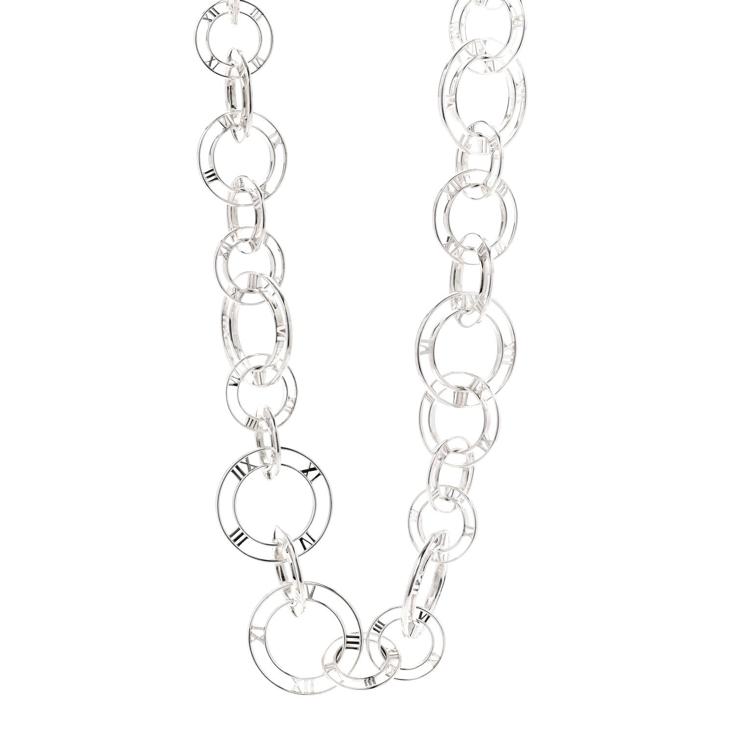 Tiffany Sterling Silver Atlas Graduating Link Necklace 1 of 6