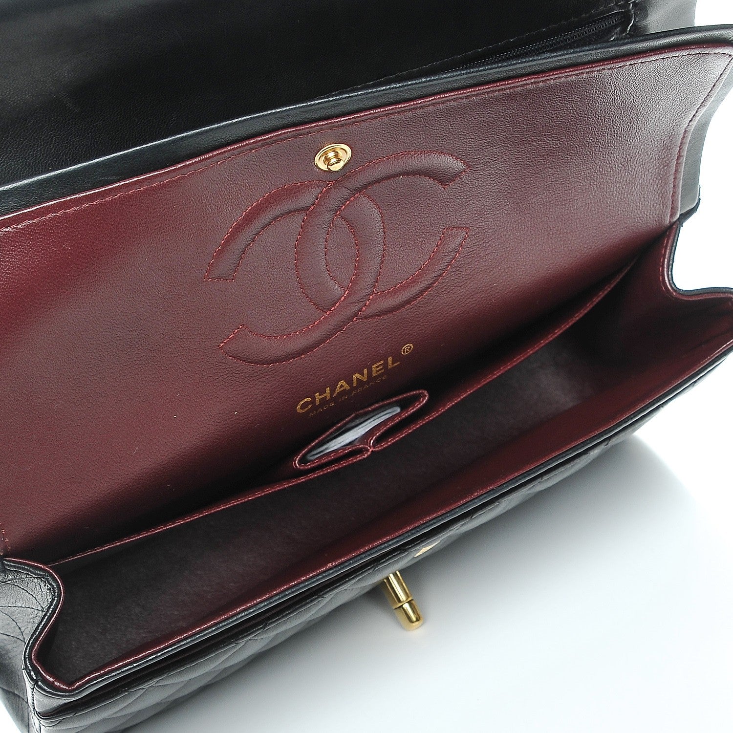 Chanel Lambskin Quilted Medium Double Flap Black 5 of 12