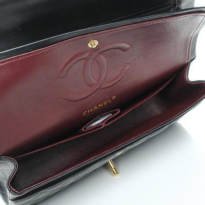 Chanel Lambskin Quilted Medium Double Flap Black 5 of 12