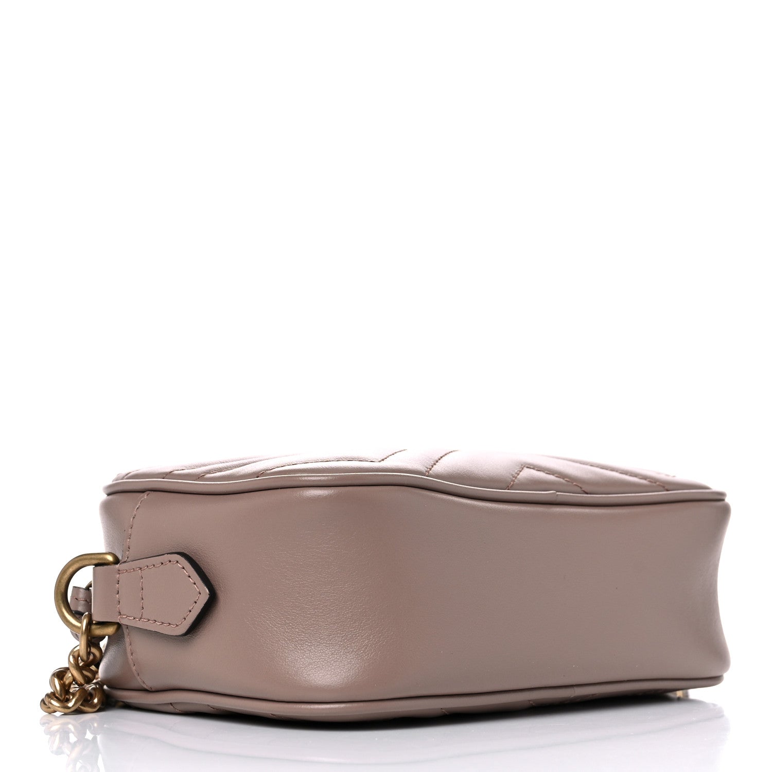 Gucci Calfskin Matelasse Mini GG Marmont Chain Shoulder Bag Porcelain Rose 4 of 11