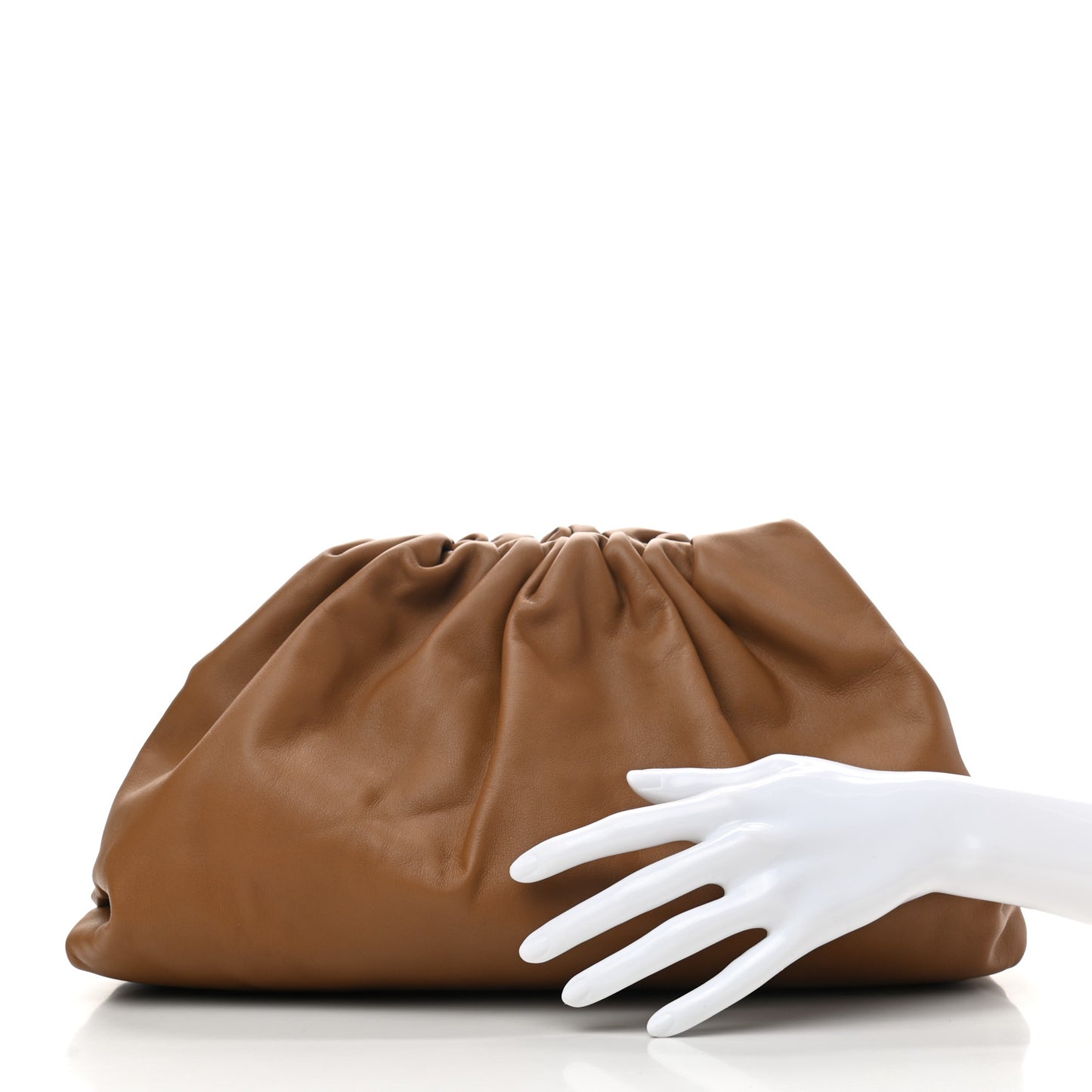 Smooth Butter Calf The Pouch Oversized Clutch Camello