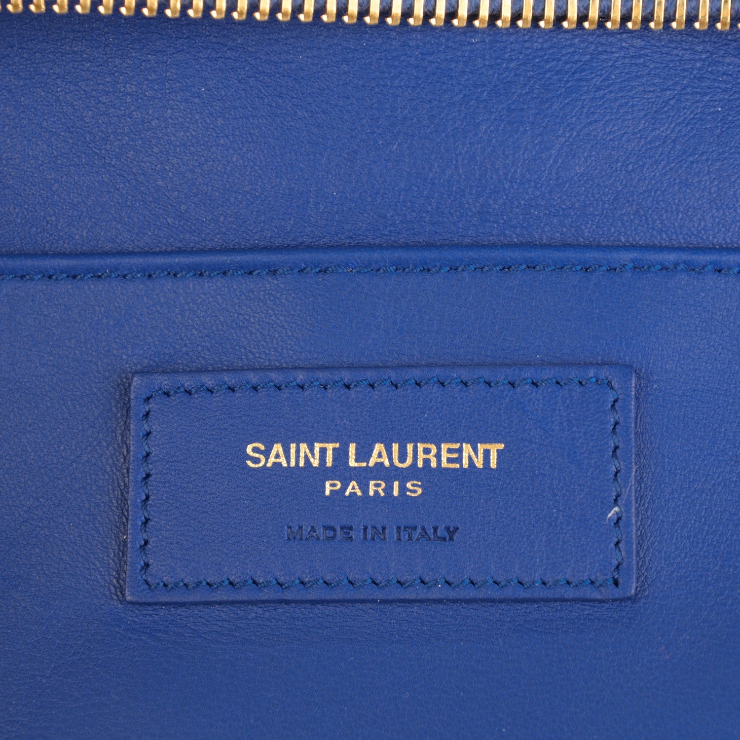 Saint Laurent Calfskin Suede Small Monogram Downtown Cabas Ultramarine 8 of 10