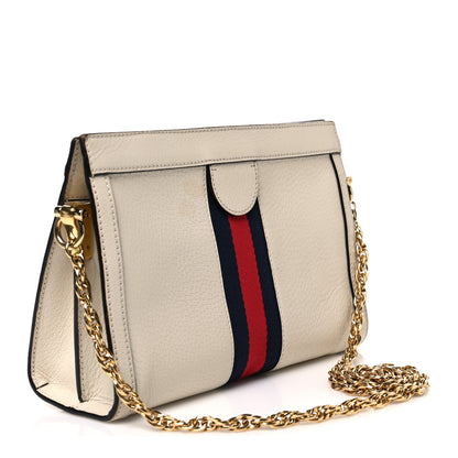Gucci Textured Calfskin Web Small Ophidia Chain Shoulder Bag Mystic White 2 of 10