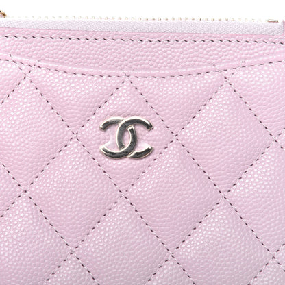 Chanel Caviar Quilted CC Zip Card Holder Light Pink 11 of 12