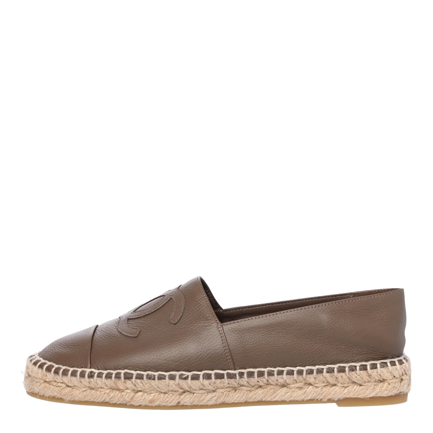 Chanel Grained Calfskin CC Espadrilles 39 Nude 1 of 4
