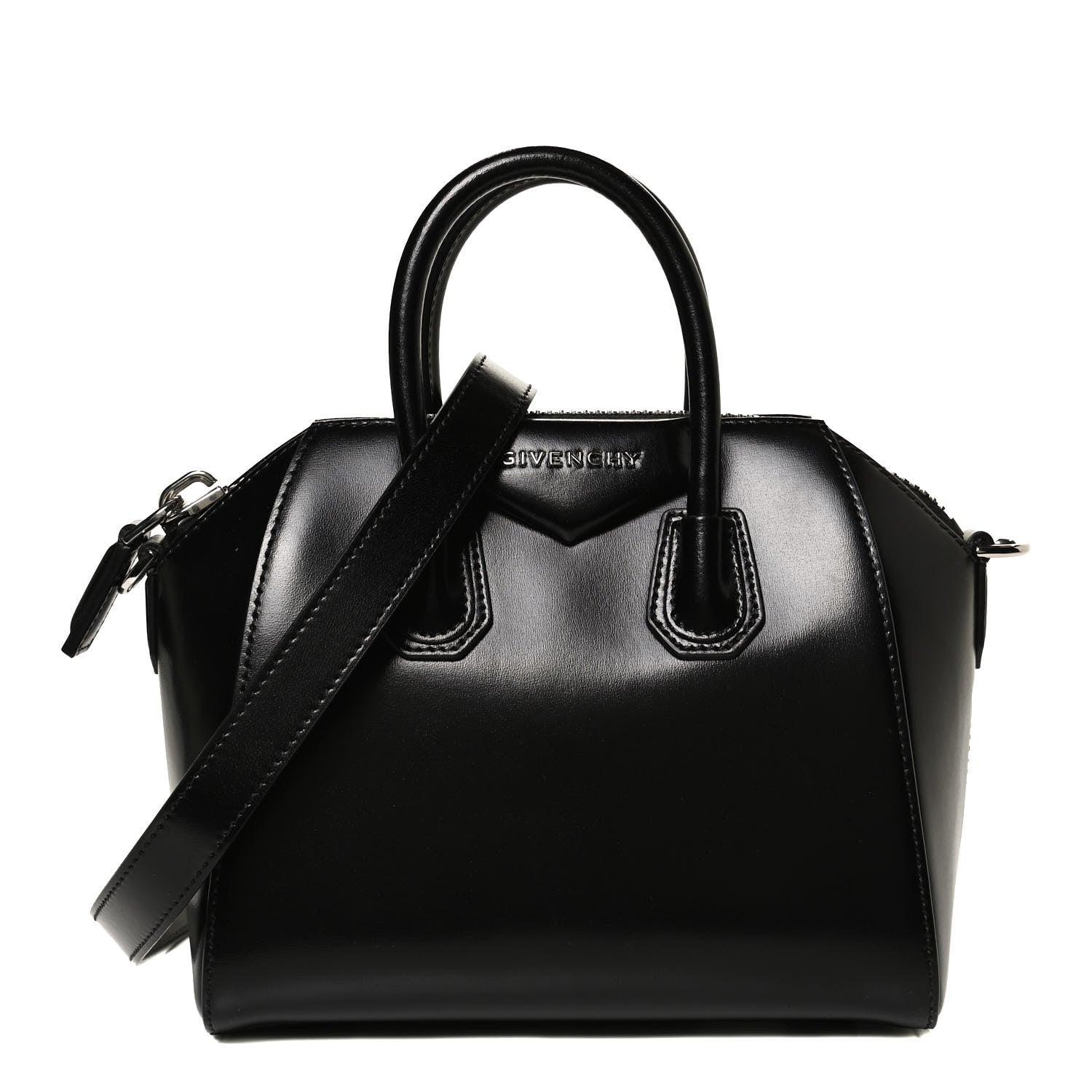 Givenchy Shiny Lord Calfskin Mini Antigona Black 1 of 12
