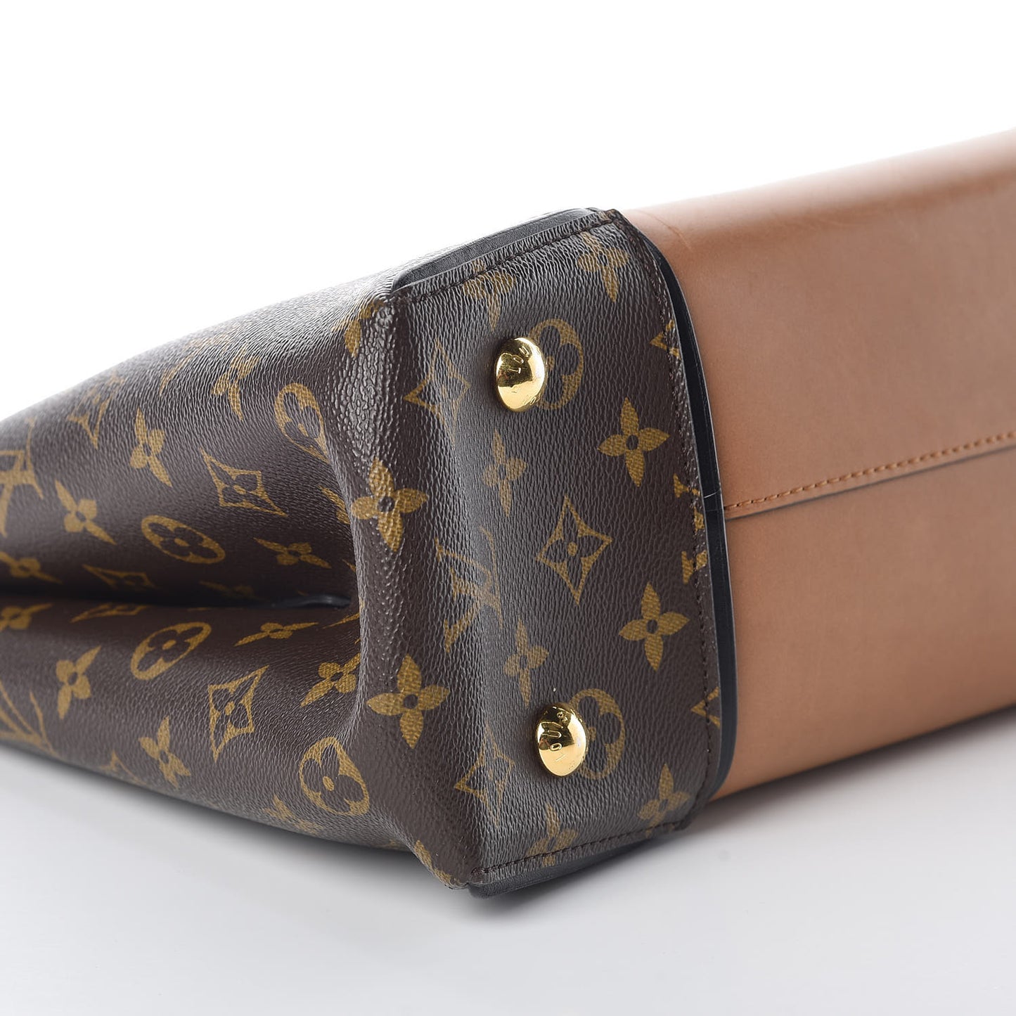 Monogram Cuir Orfevre Tote W PM Noisette