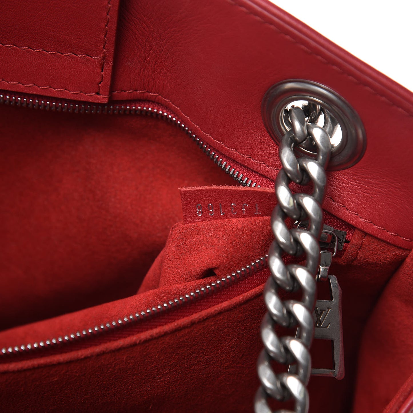 Calfskin New Wave Chain Tote Ecarlate