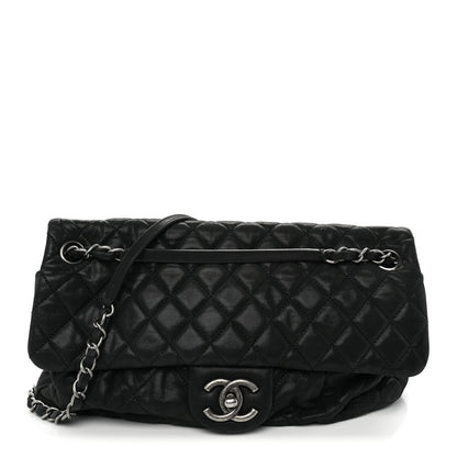 Chanel Iridescent Calfskin Quilted East West Flap Black 1 of 10