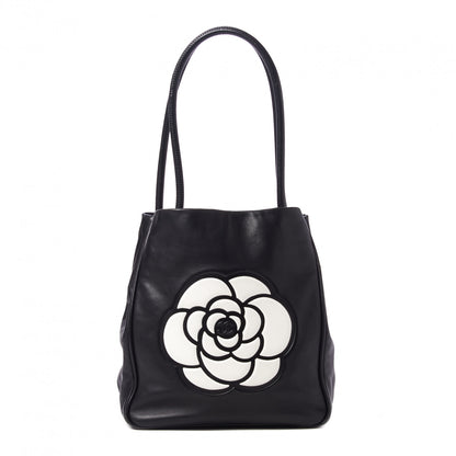 Chanel Lambskin Camellia Tote Black 1 of 10