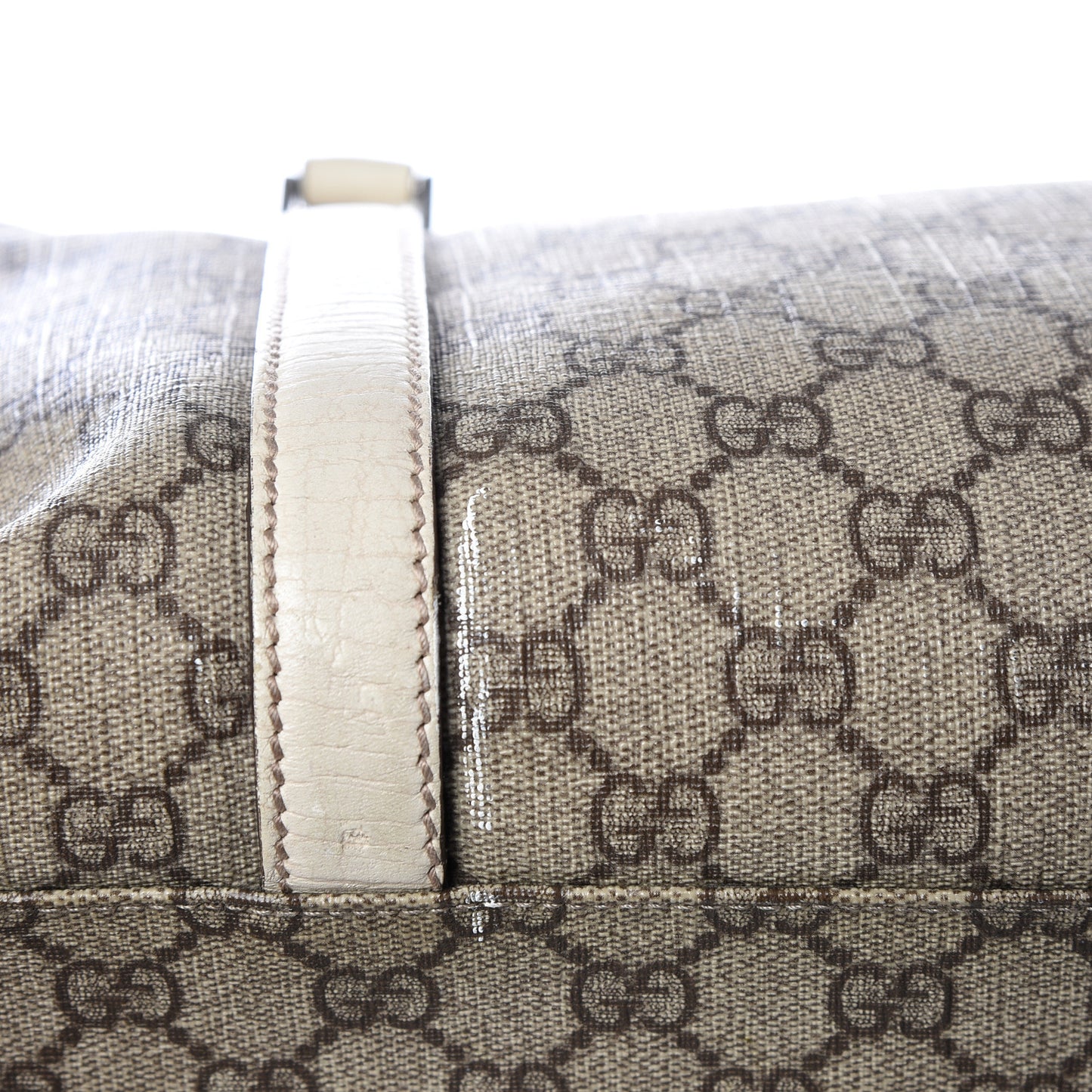 GG Plus Monogram Medium Joy Tote White