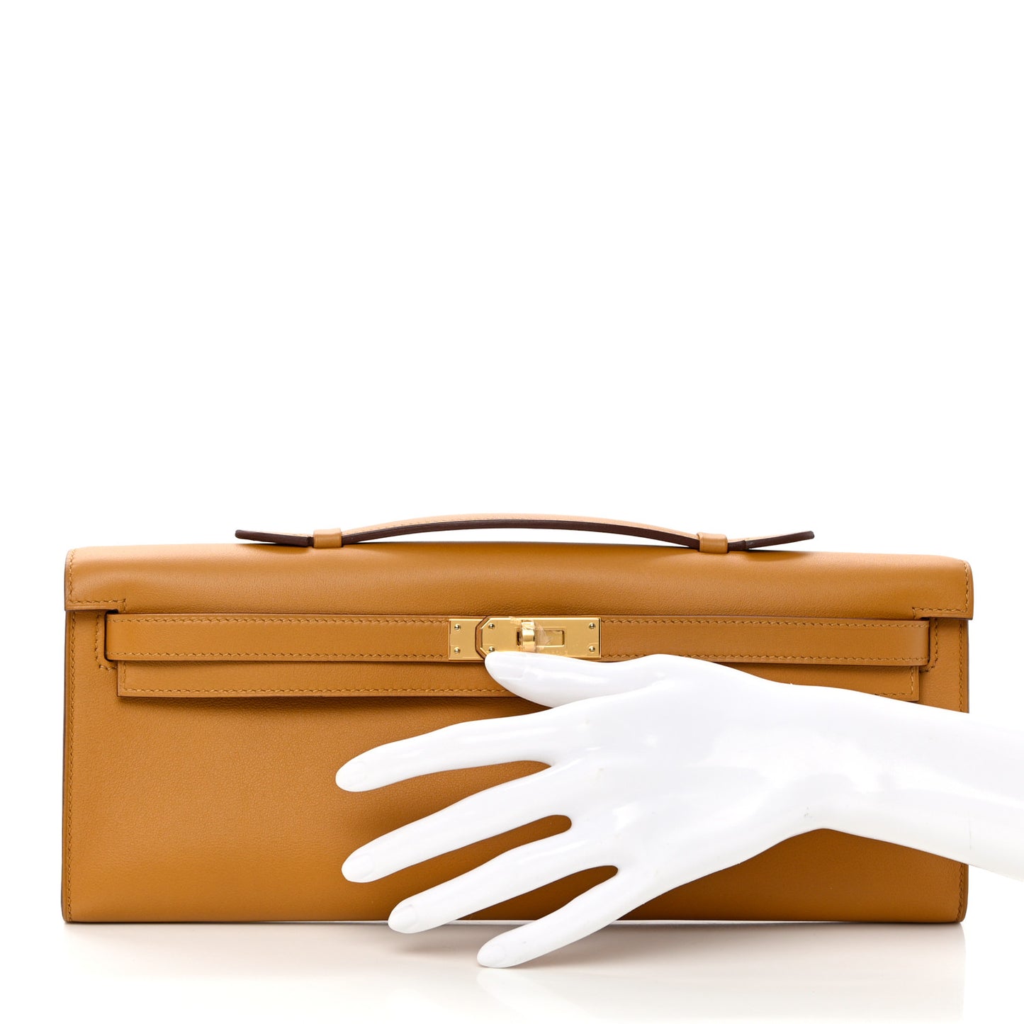 Swift Kelly Cut Clutch Pochette Sesame