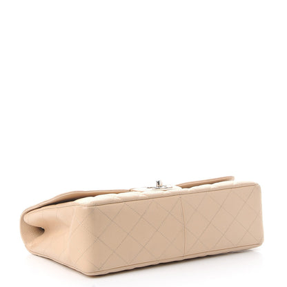 Chanel Caviar Quilted Jumbo Single Flap Beige Clair 5 of 12