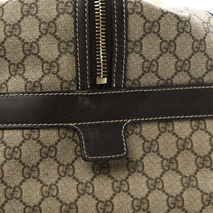Gucci GG Plus Monogram Large Carry On Duffle Trolley Beige Ebony Cocoa Dark Chocolate 14 of 14