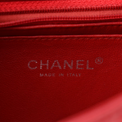 Chanel Lambskin Quilted Mini Rectangular Flap Dark Red 5 of 8
