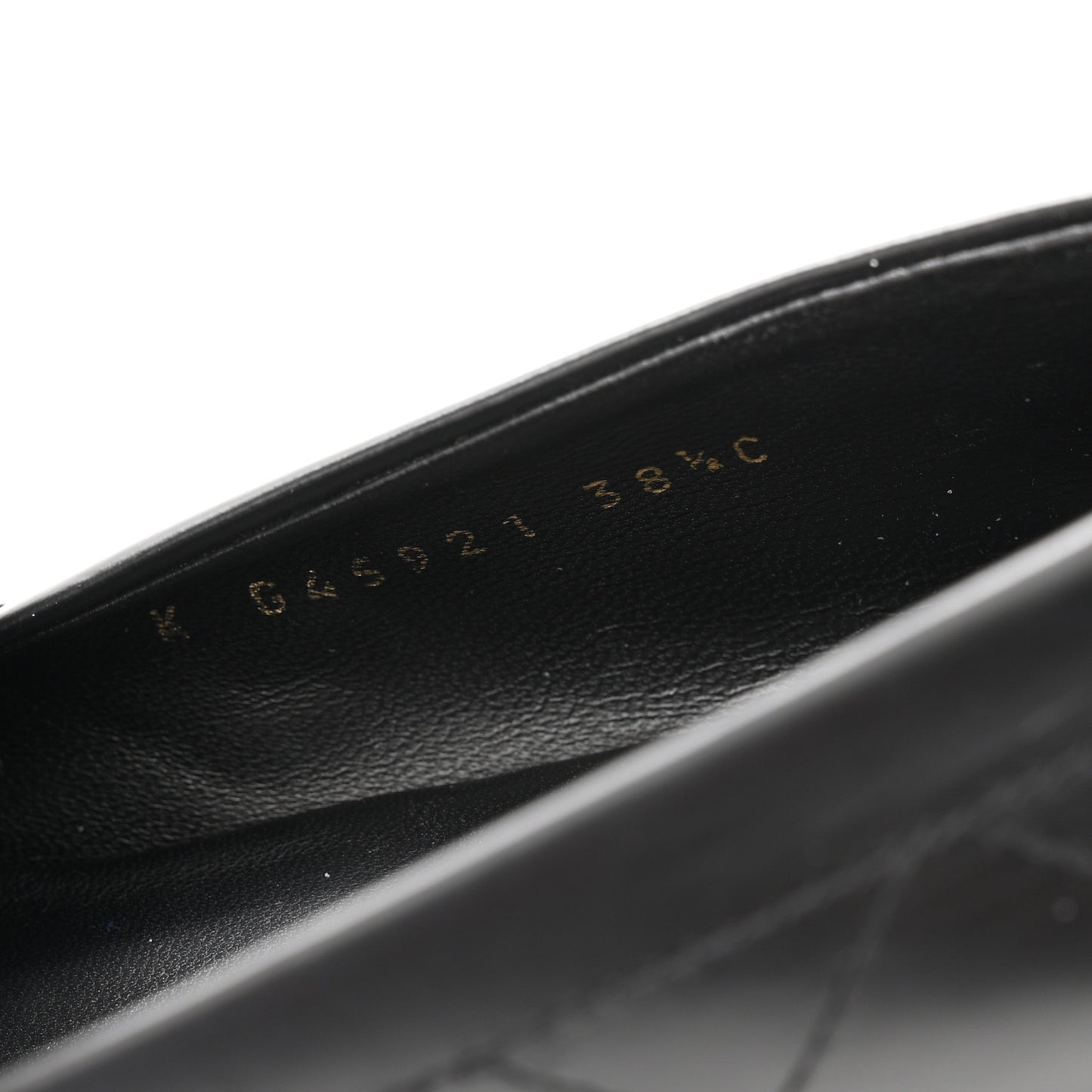 Calfskin Stitched CC Loafers 38.5 Black