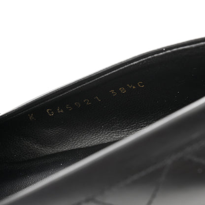 Chanel Calfskin Stitched CC Loafers 38.5 Black 9 of 10