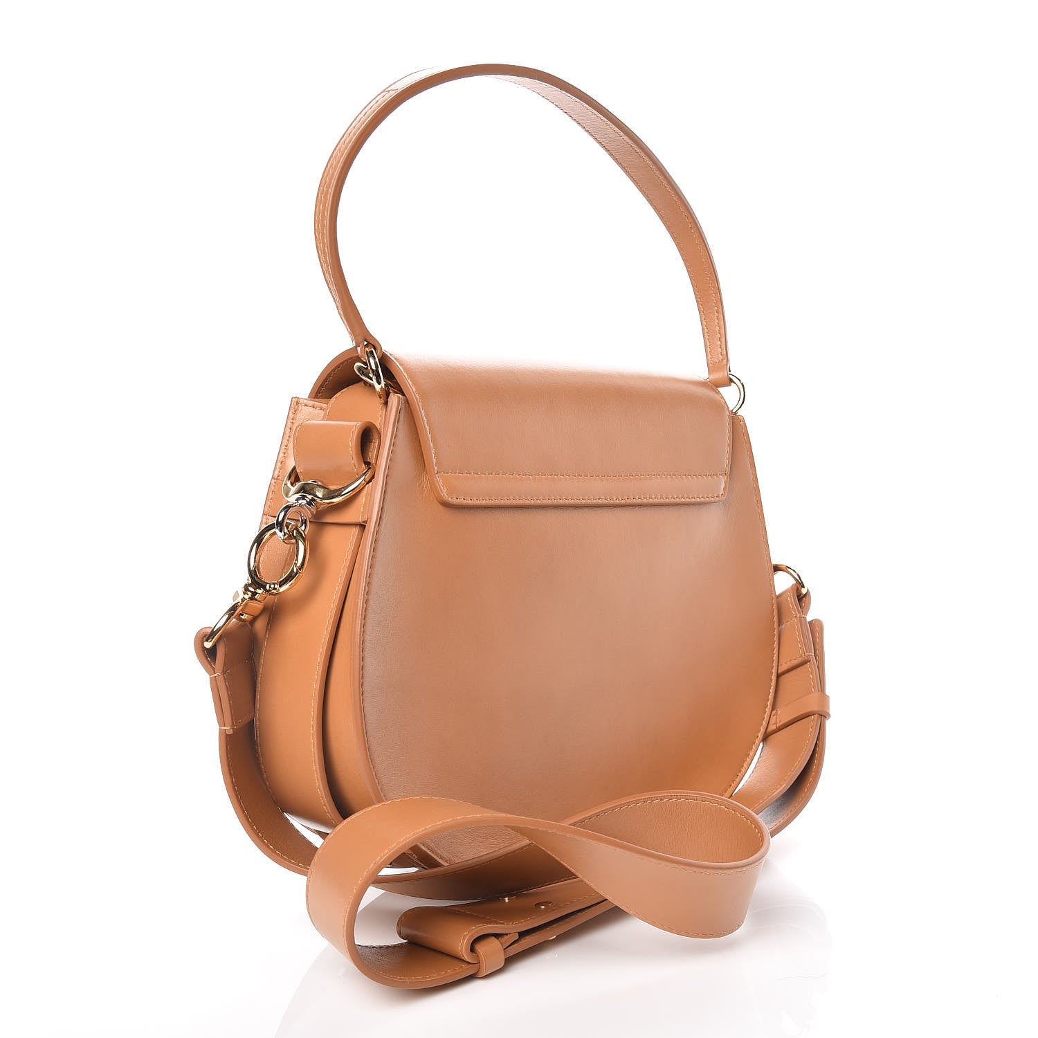 Chloe Calfskin Suede Large Tess Bag Autumnal Brown 3 of 10
