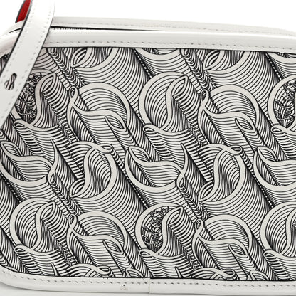 Christian Louboutin Calfskin Small Loubinth Radioloubi White Black 7 of 9