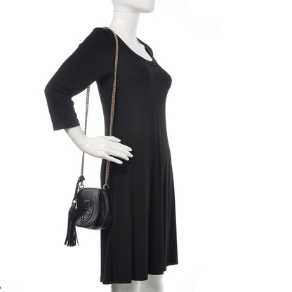 Gucci Pebbled Calfskin Small Soho Flap Crossbody Black 2 of 10