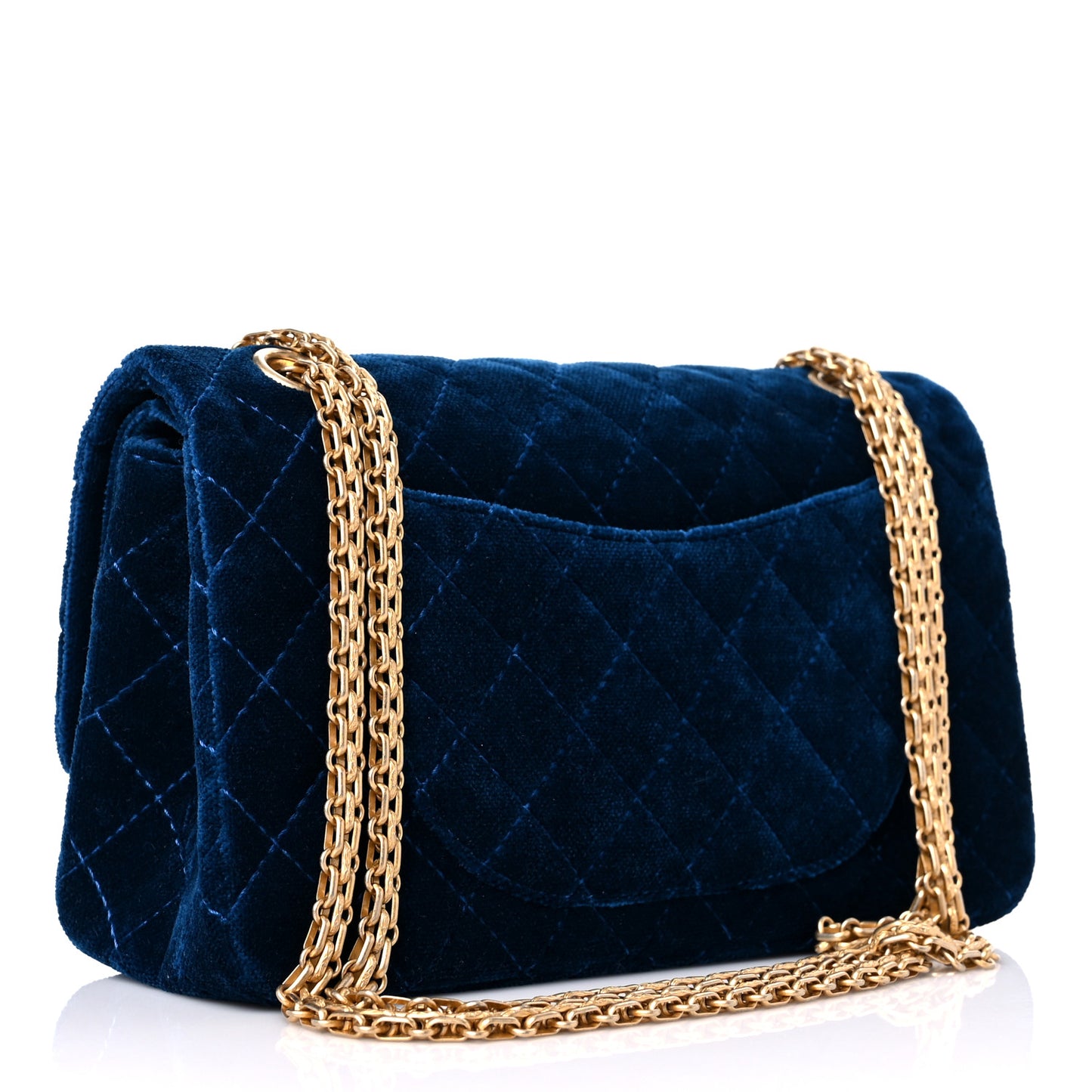 Velvet Quilted 2.55 Reissue 225 Flap Blue