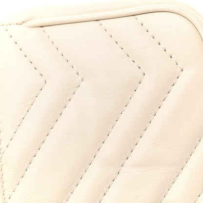 Gucci Calfskin Matelasse Super Mini GG Marmont Shoulder Bag White 12 of 14