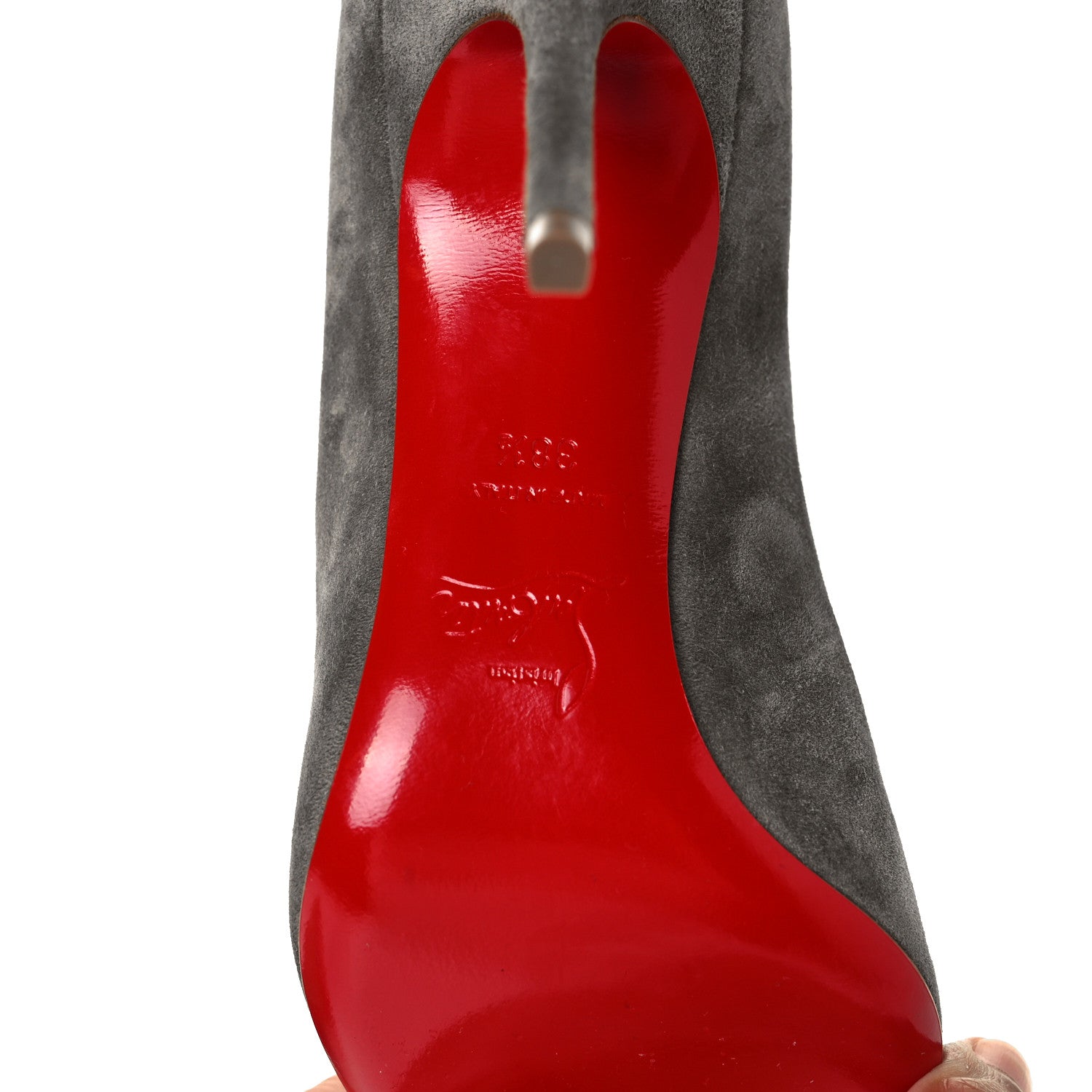 Christian Louboutin Veau Velours Corneille 100 Pumps 38.5 Argile 6 of 9