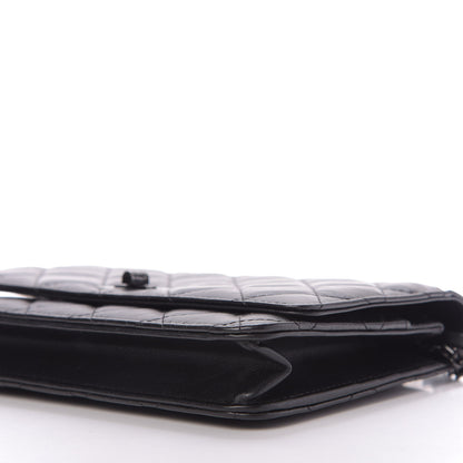 Chanel Aged Calfskin Quilted Reissue Wallet On Chain WOC So Black 7 of 10