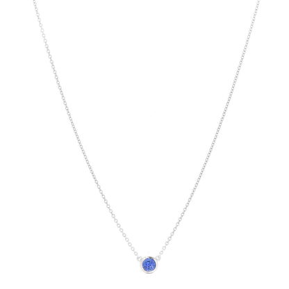Tiffany Platinum Blue Sapphire .40ct Color by the Yard Necklace 1 of 5