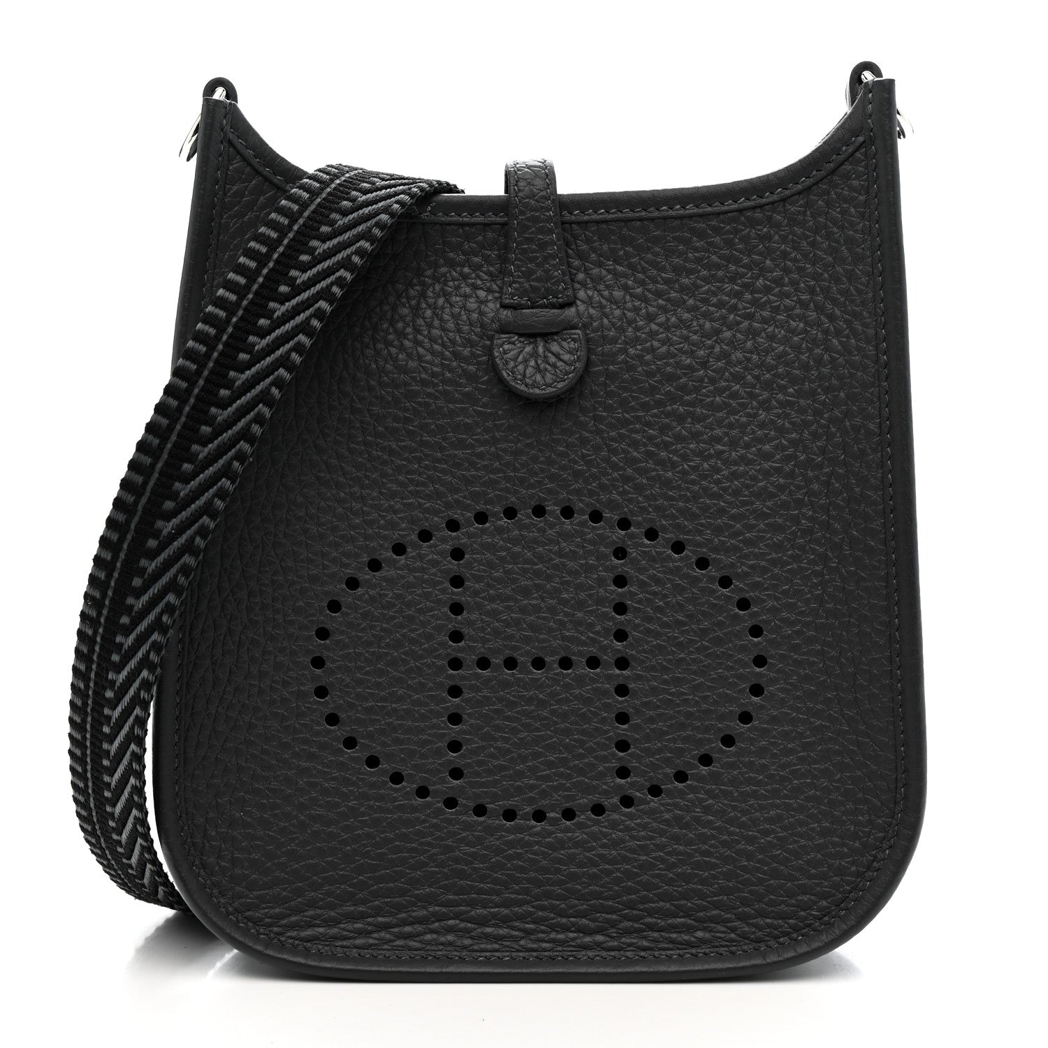 Hermes Taurillon Clemence Amazone Sangle Cavale Evelyne TPM Gris Misty 1 of 12