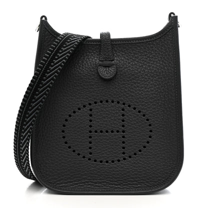Hermes Taurillon Clemence Amazone Sangle Cavale Evelyne TPM Gris Misty 1 of 12