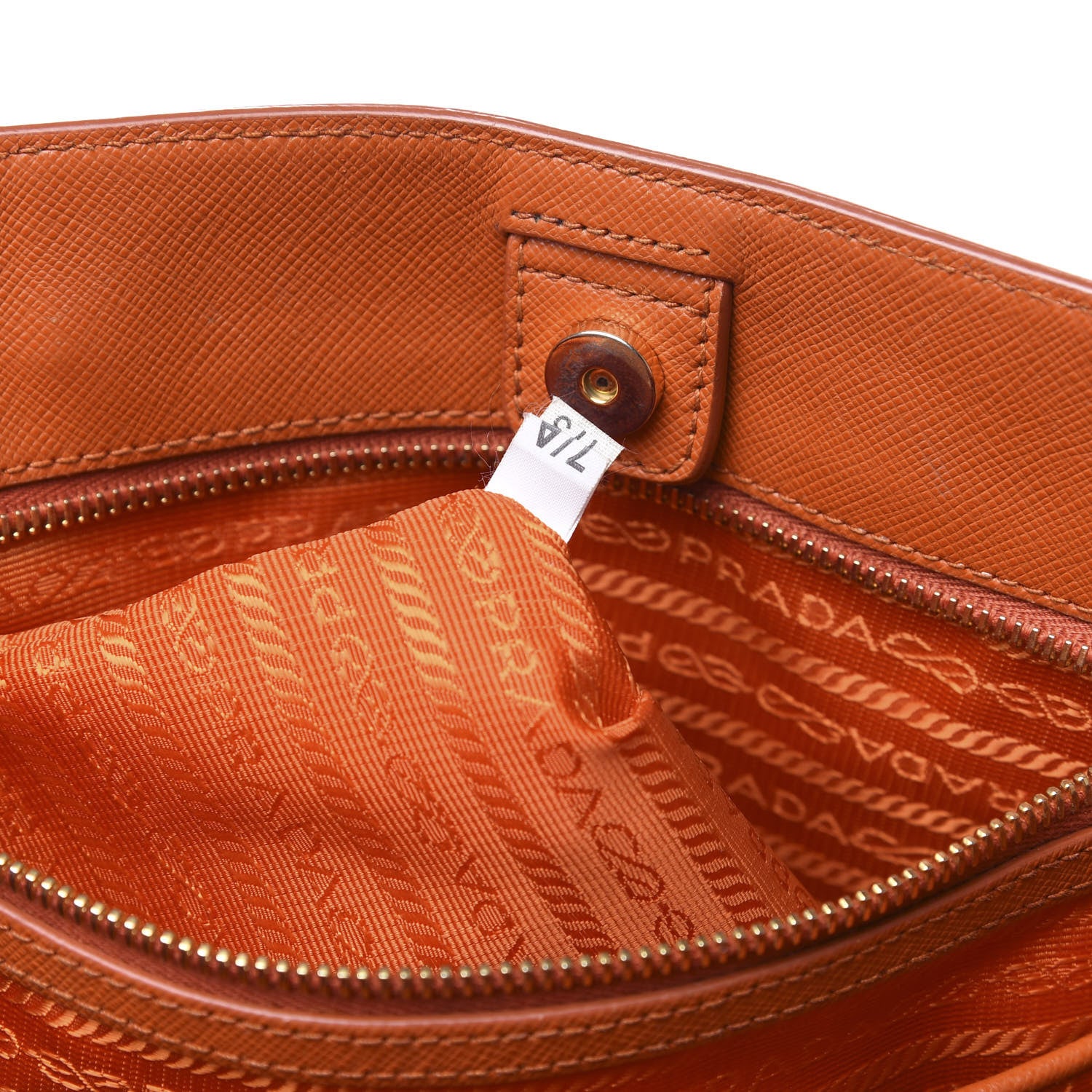 Prada Saffiano Lux Large Tote Papaya 7 of 16